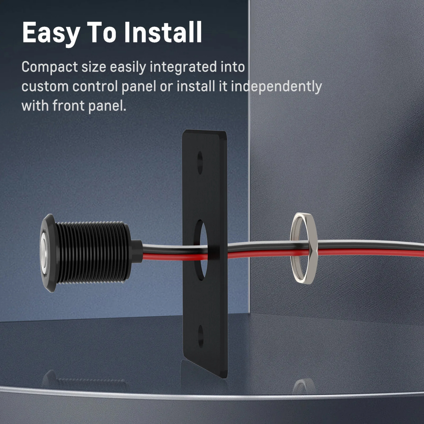 LED Aluminum Black Dimmer Switch (RED)
