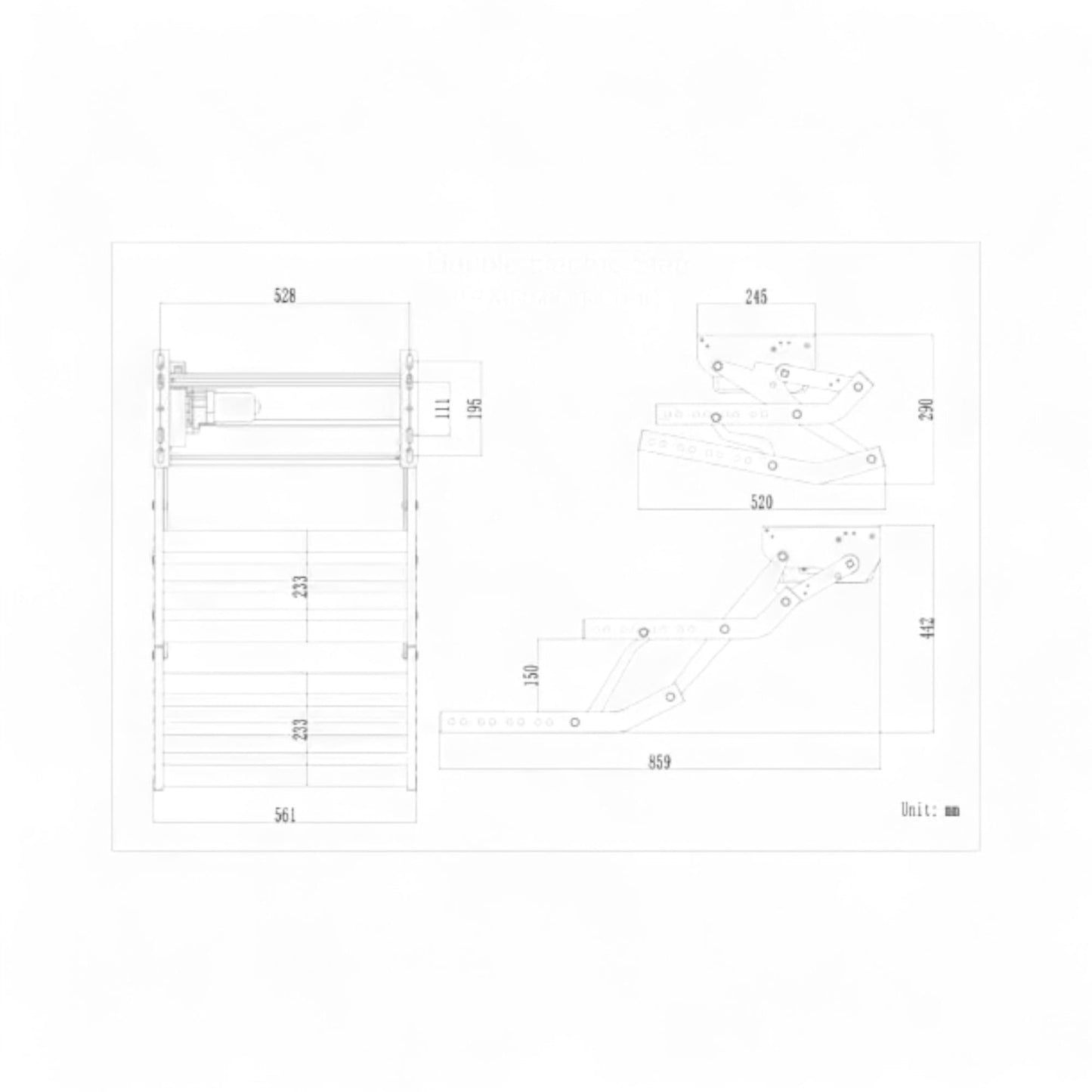 diagram drawing technical details metal step double