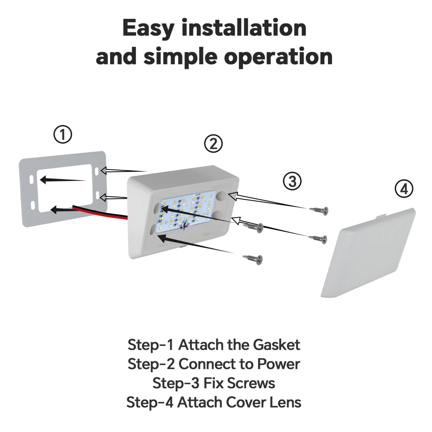 3 Color Caravan Porch Light (White)