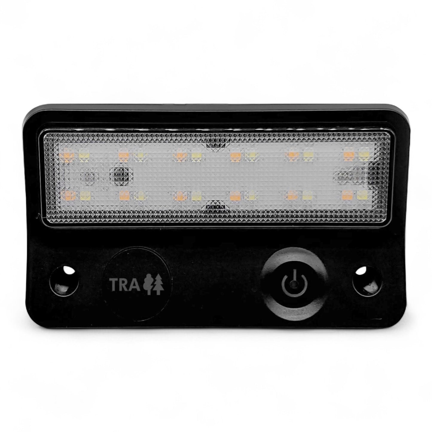 Dual LED Amber/White 12v Awning Light - Black