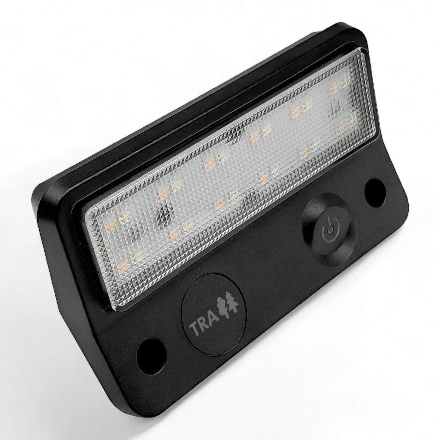 Dual LED Amber/White 12v Awning Light - Black