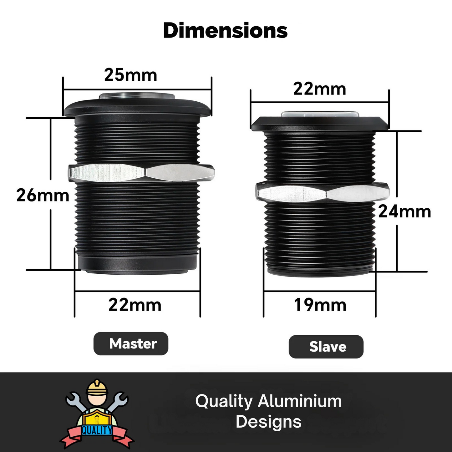 LED Black Dimmer Switch and Slave