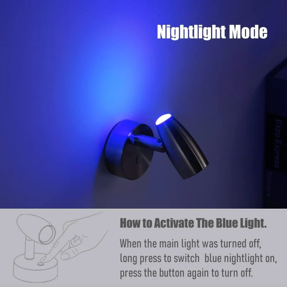 12/24 Volt Reading Spotlight for Caravans (Gun Metal Gloss Black)