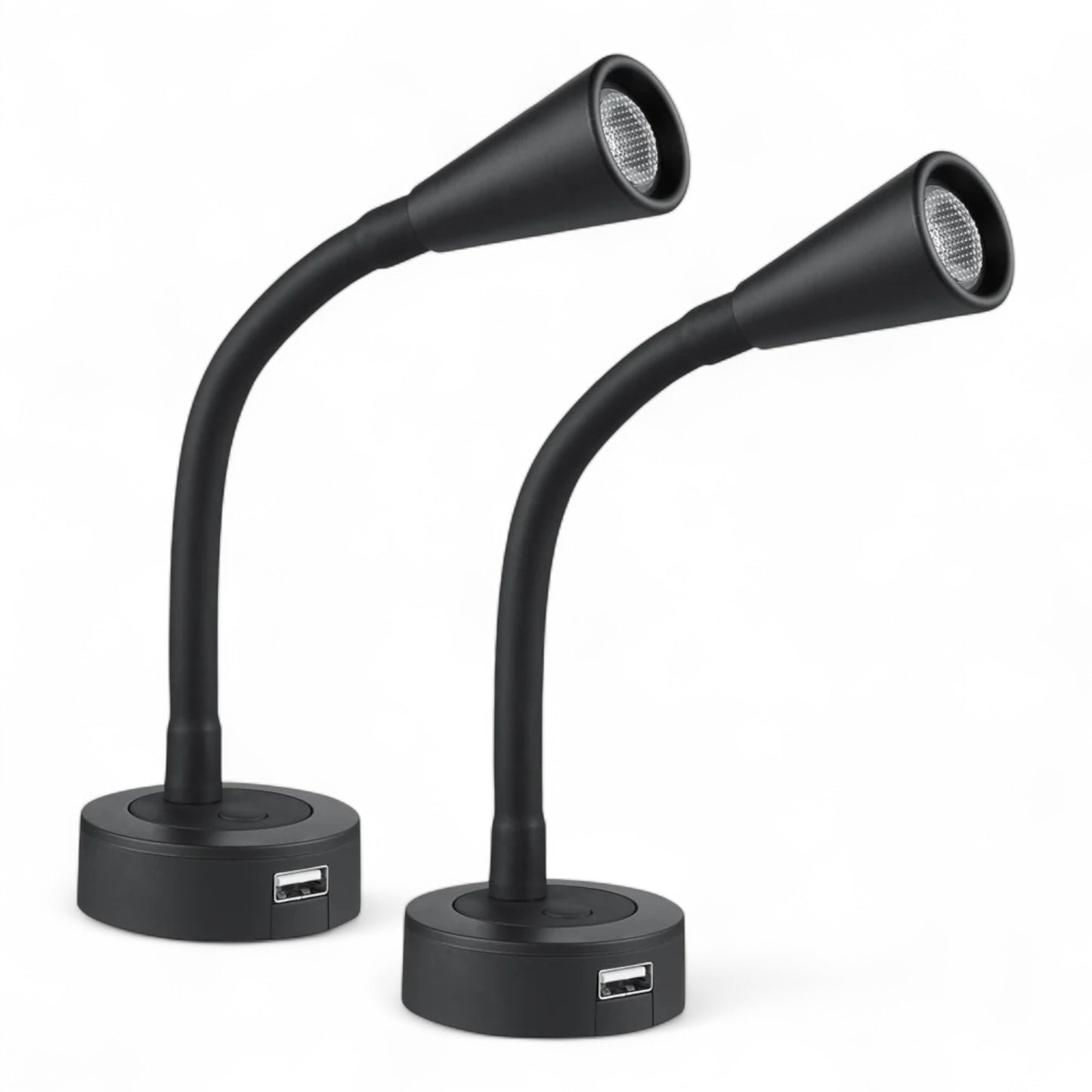 Pair of Zen Reading Lights with USB and Dimming