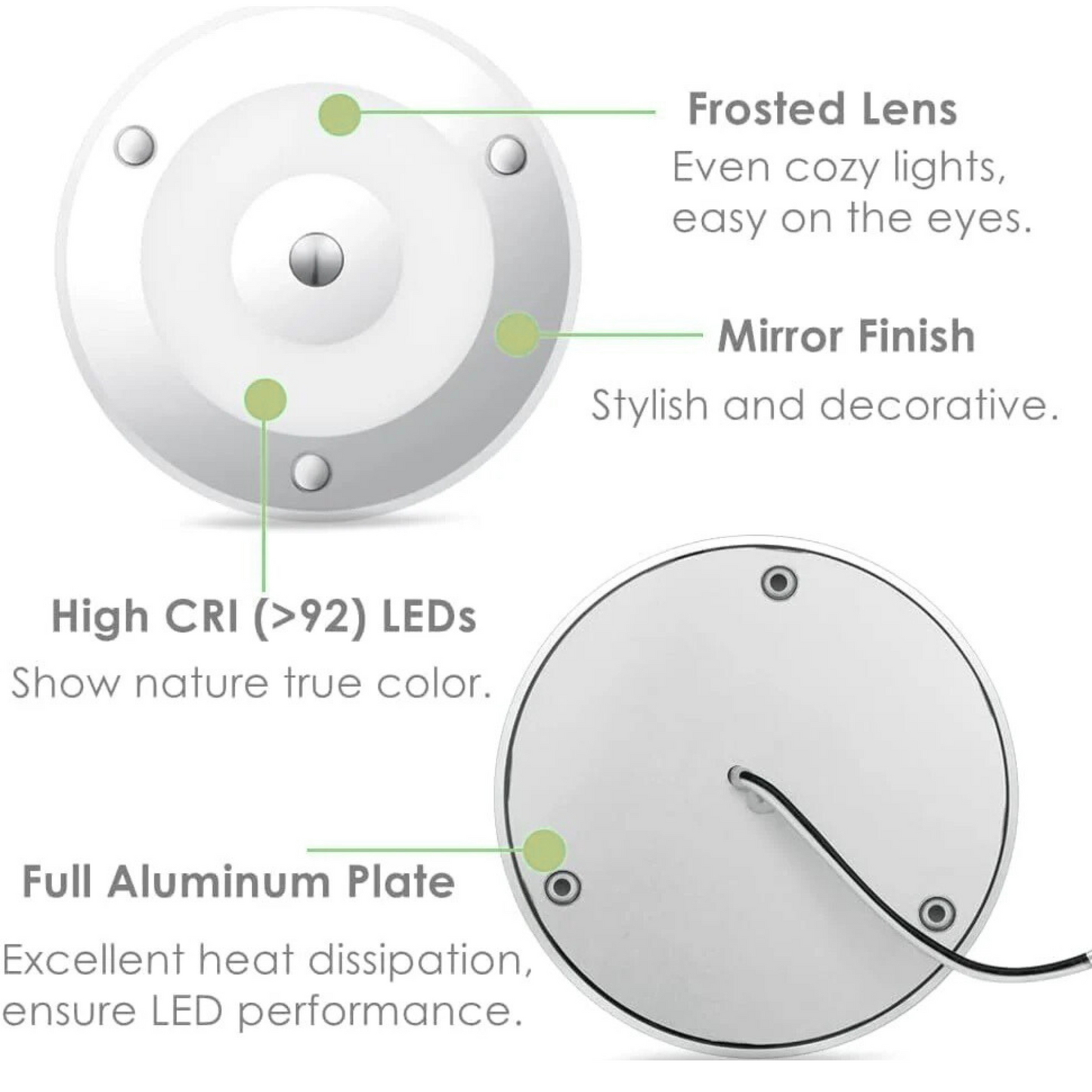 12V LED Dome Light Dimmable (2 Pack) – Warm White