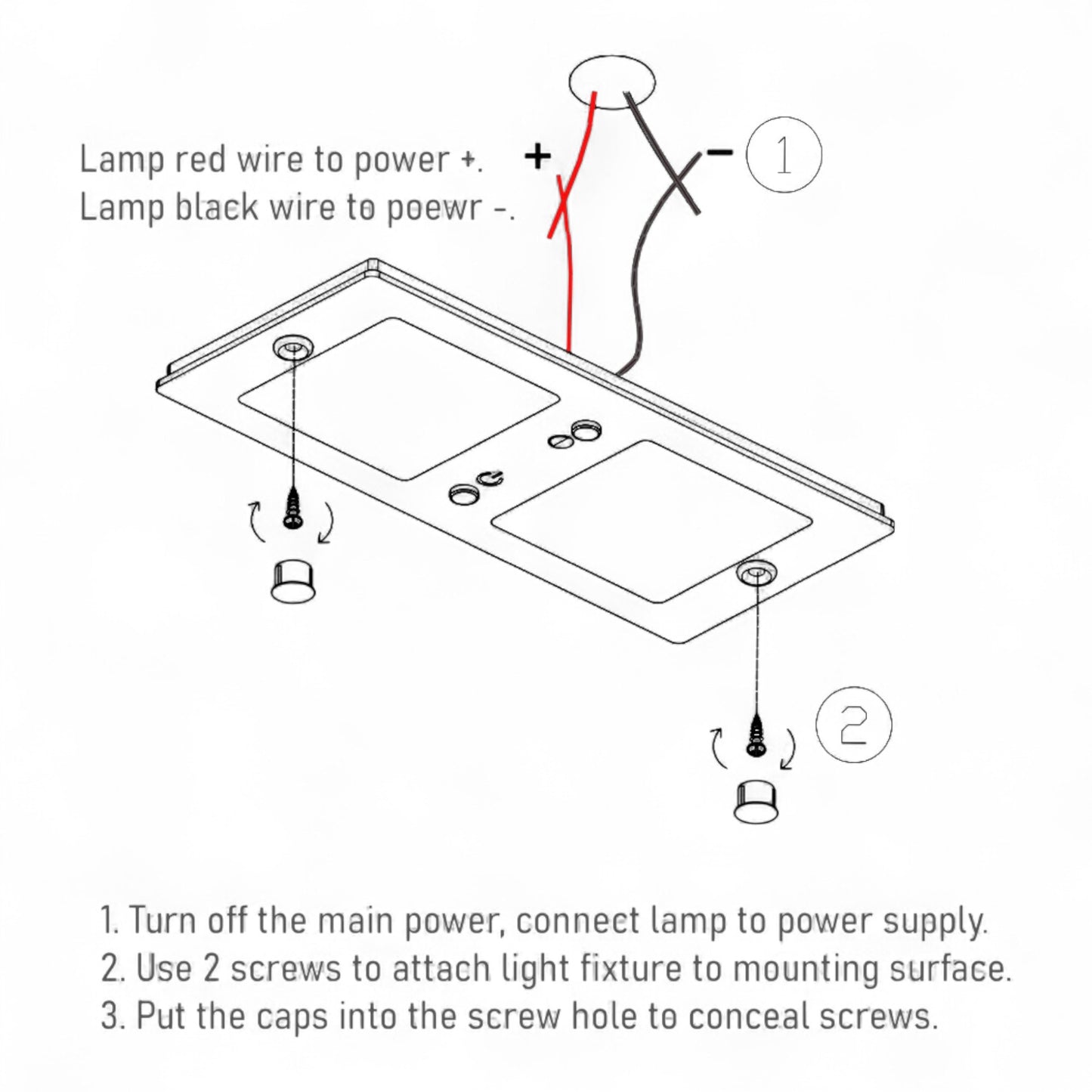 12v LED Ceiling Panel Dimmable 3 Colour Light