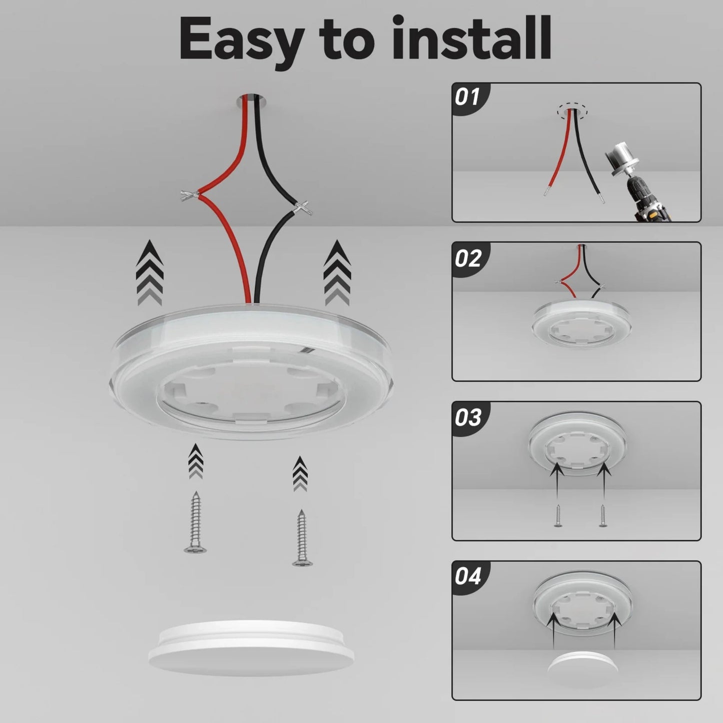 Low Profile Disc Light (4 Pack) Warm White
