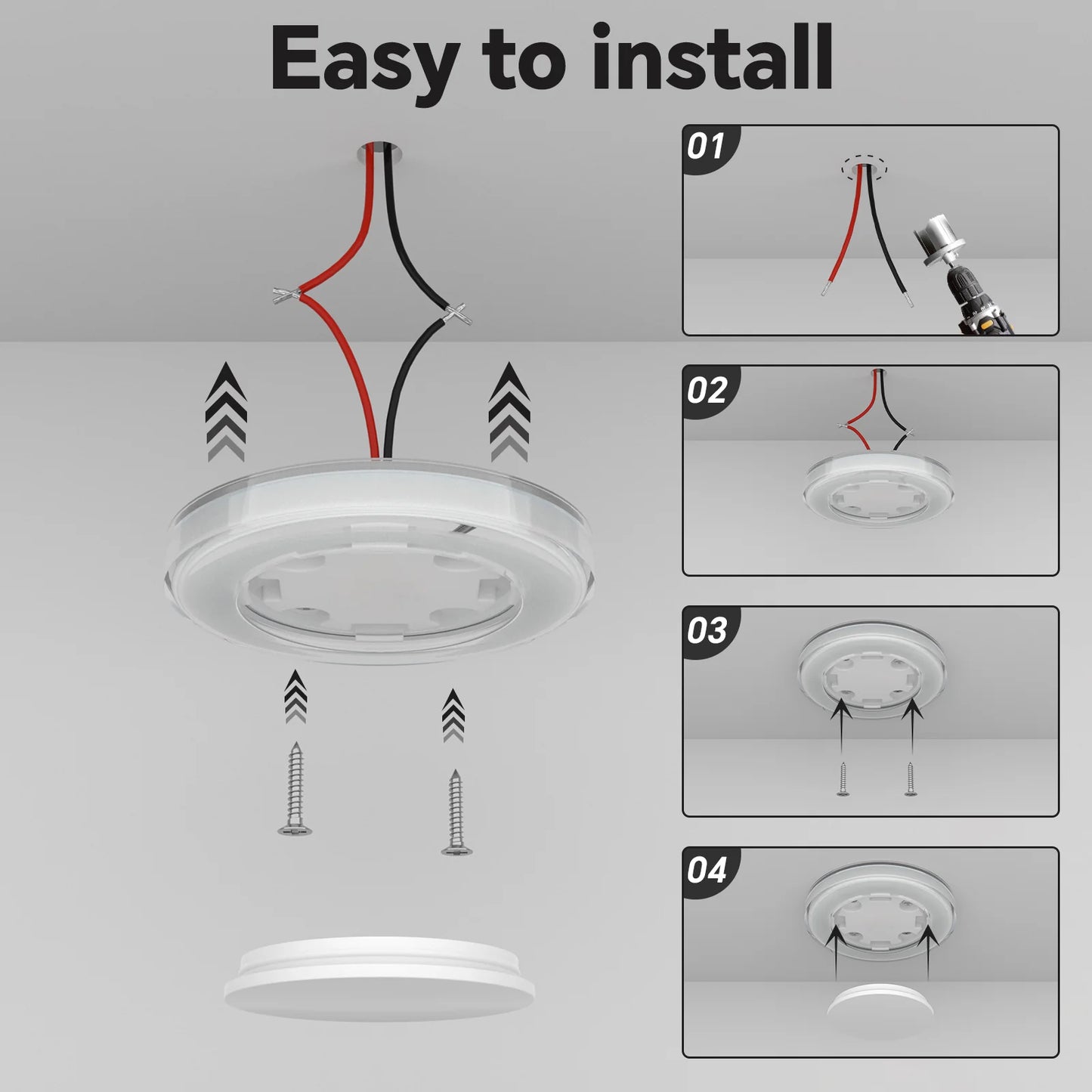 Low Profile Disc Light (4 Pack) Cool White