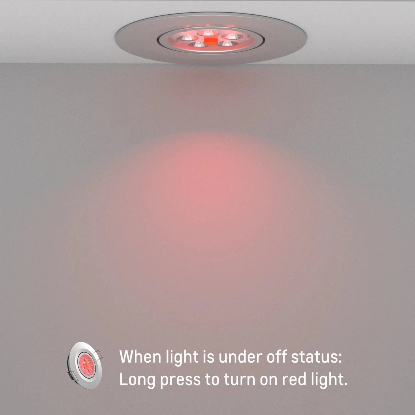 Silver Swivel Recessed Downlight Dimmable (2 Pack) – 12V Warm White Red