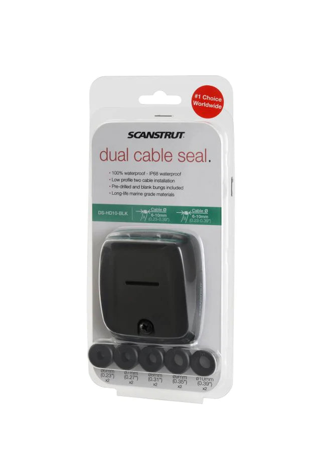Black Double Horizontal Cable Seal 6-10mm