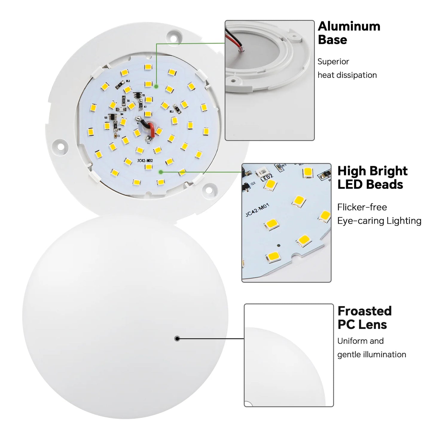 12V LED Ceiling Dome Light (2 Pack) – Cool White