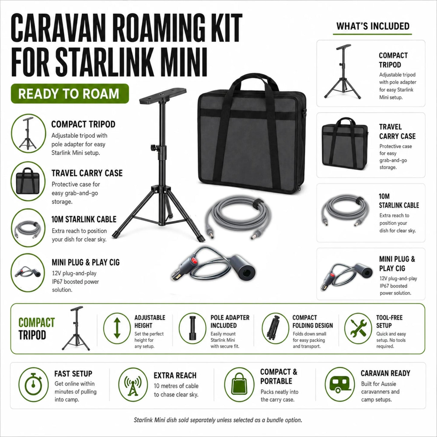 Treklo Caravan Roaming Kit For Starlink Mini