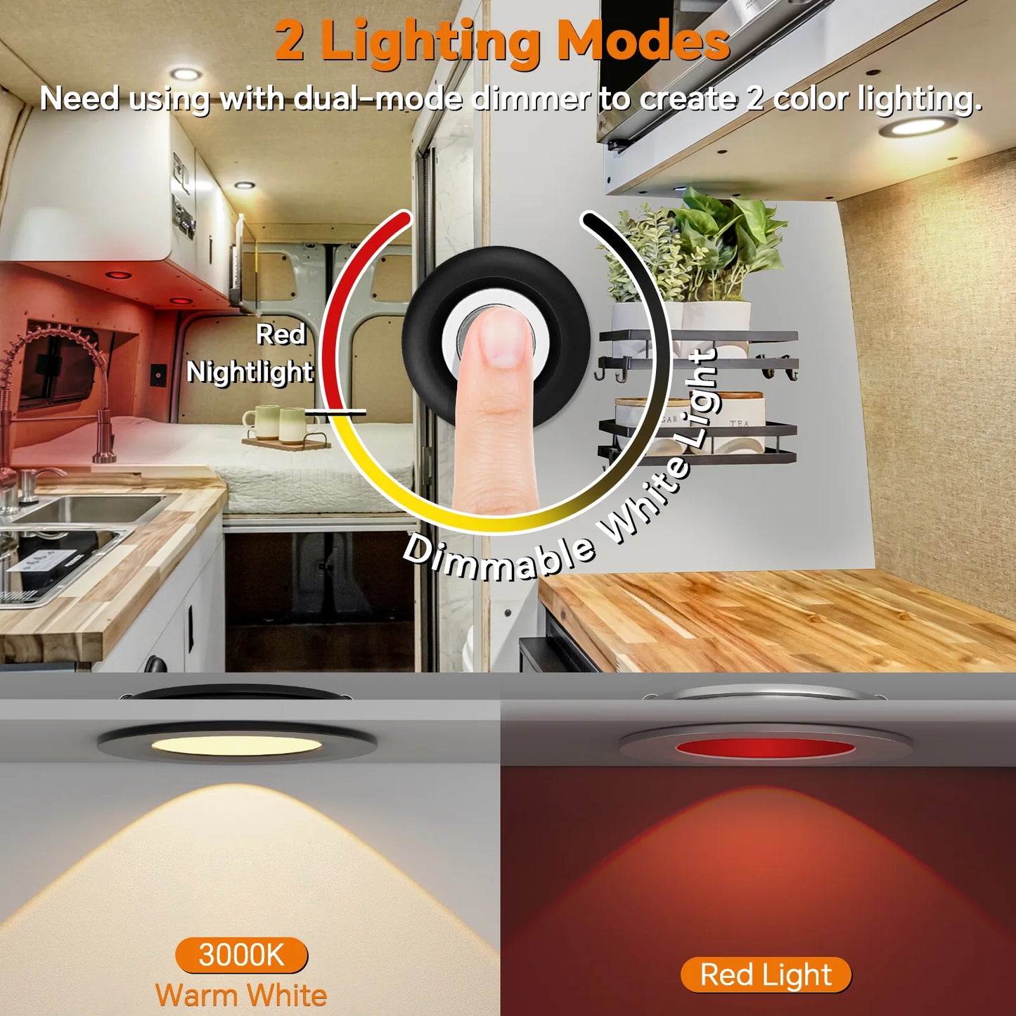 dimmer and switch kit for warm white downlights
