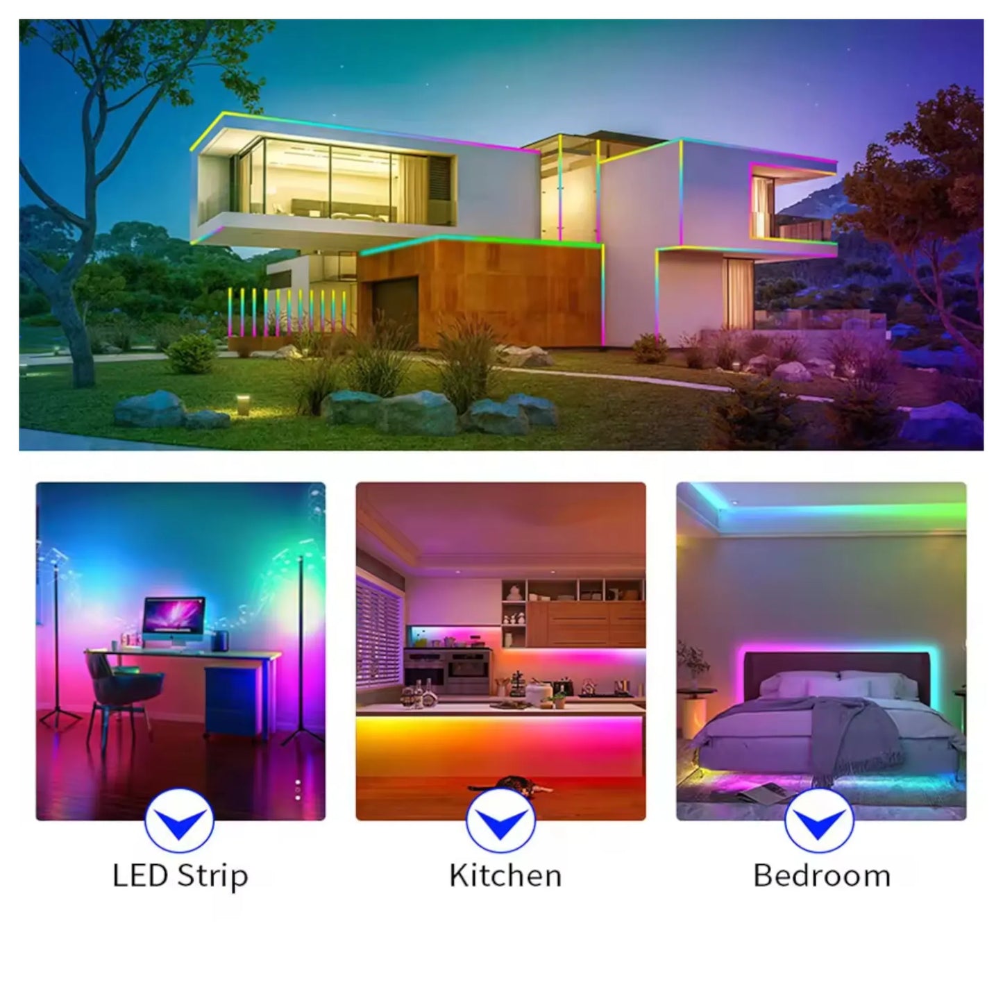 dotless RGB LED strip emitting uniform light