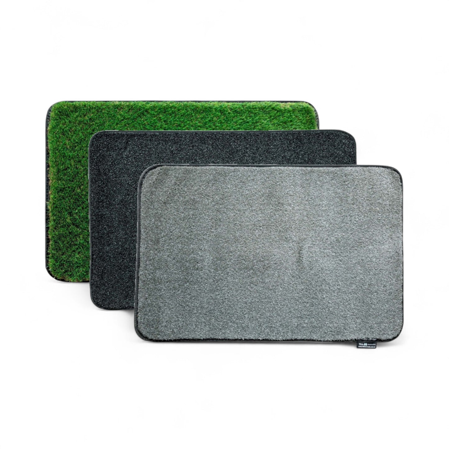 caravan faux turf mat grey large durable surface