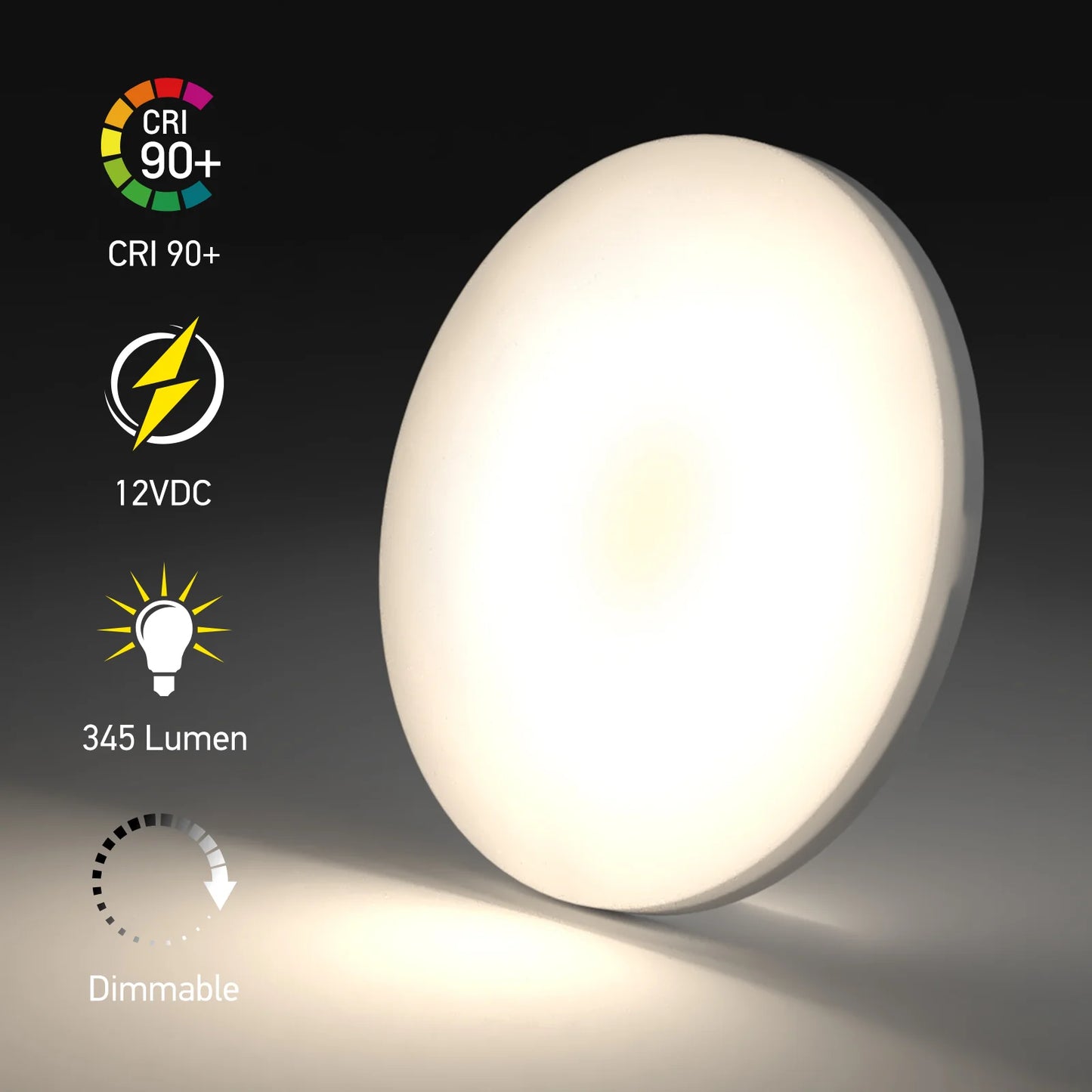 12V LED Ceiling Dome Light (2 Pack) – Cool White