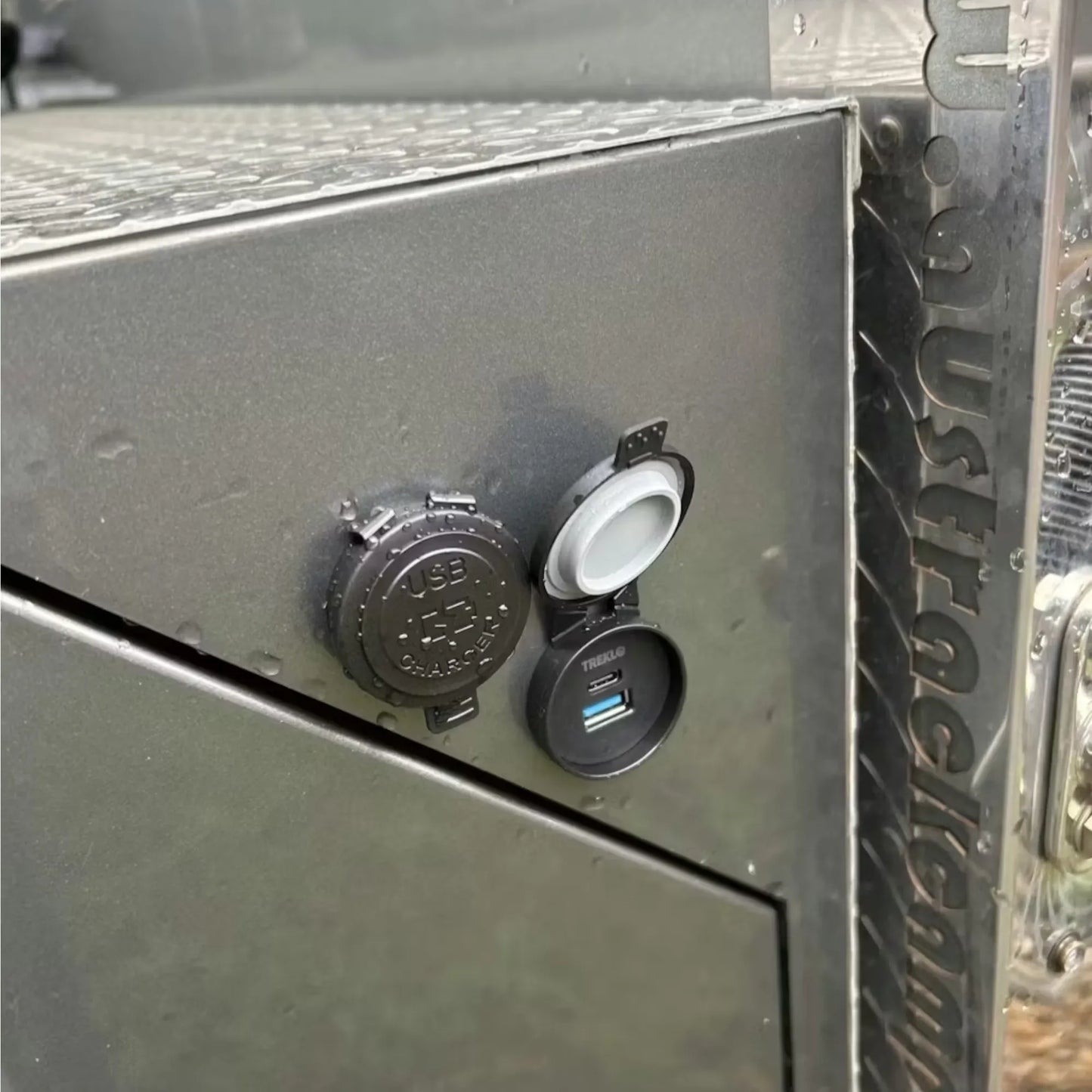 IP67 waterproof dual USB-C charging socket for caravan, rv, and campervan power systems