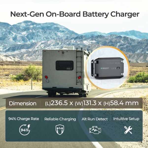 smart renogy dc2dc 20a charger for auxiliary and house batteries