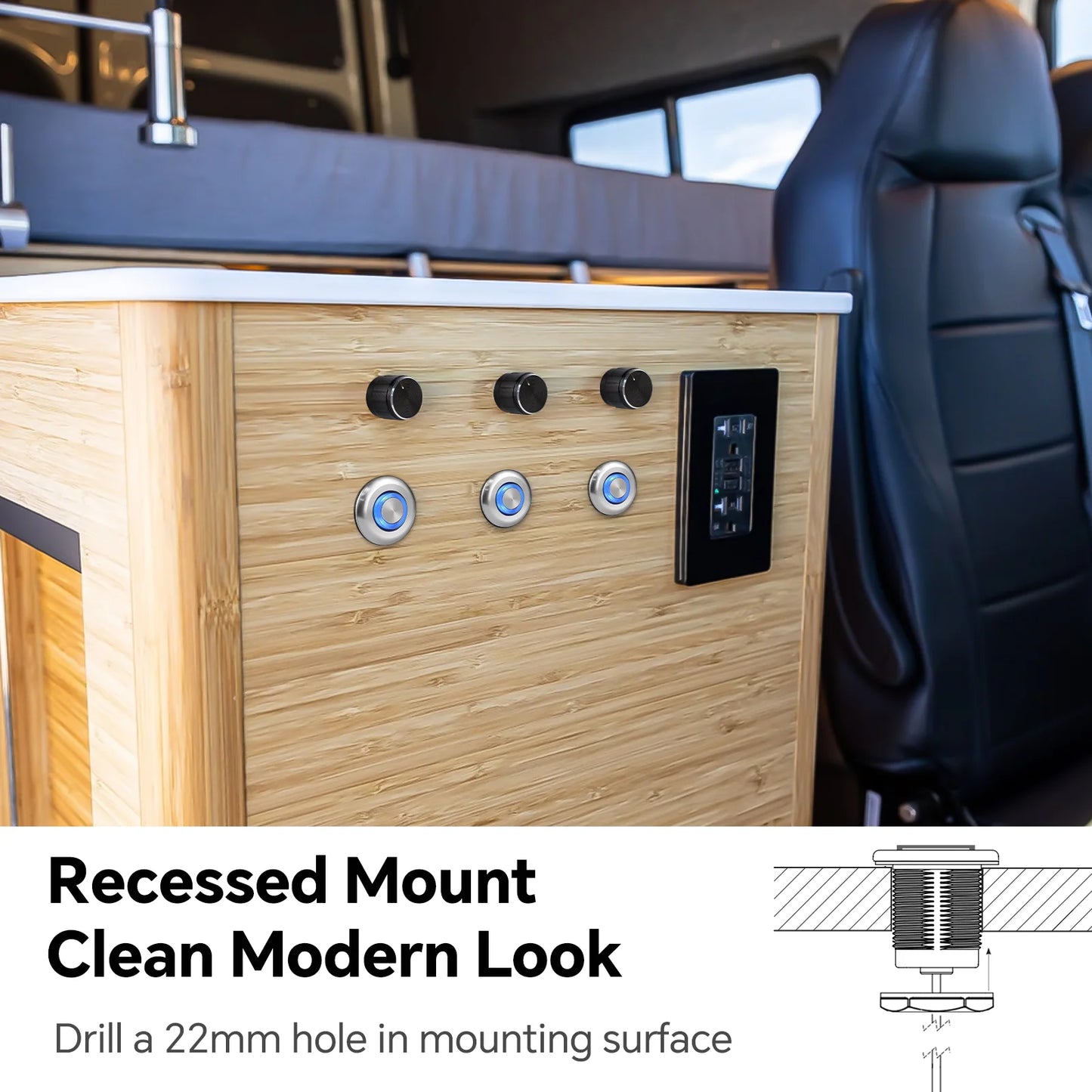 silver aluminum dimmer switch isolated on plain background