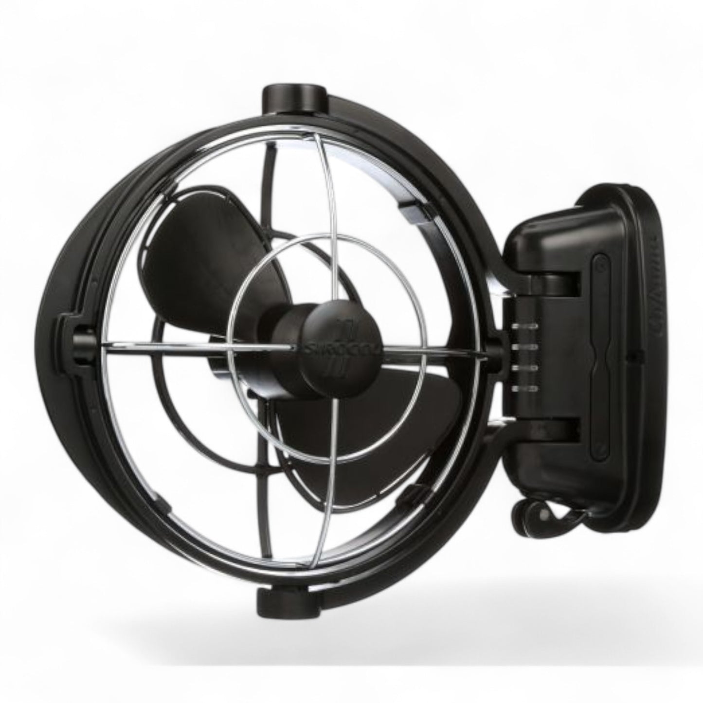 Sirocco II 12/24V Marine & RV 360° Fan Black