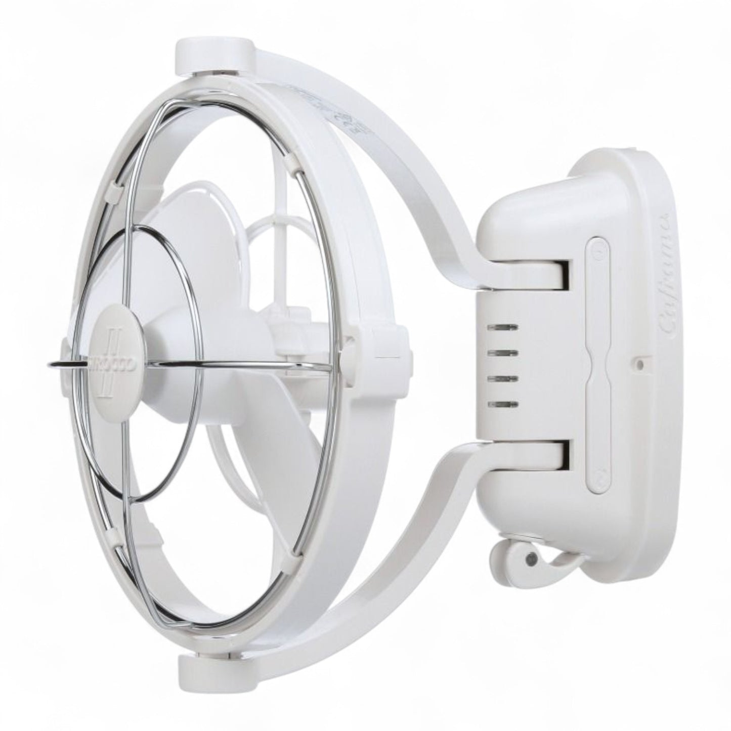 Sirocco II 12/24V Marine & RV 360° Fan White