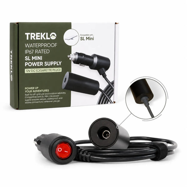 Vehicle cigarette socket adapter for powering Starlink Mini on the road