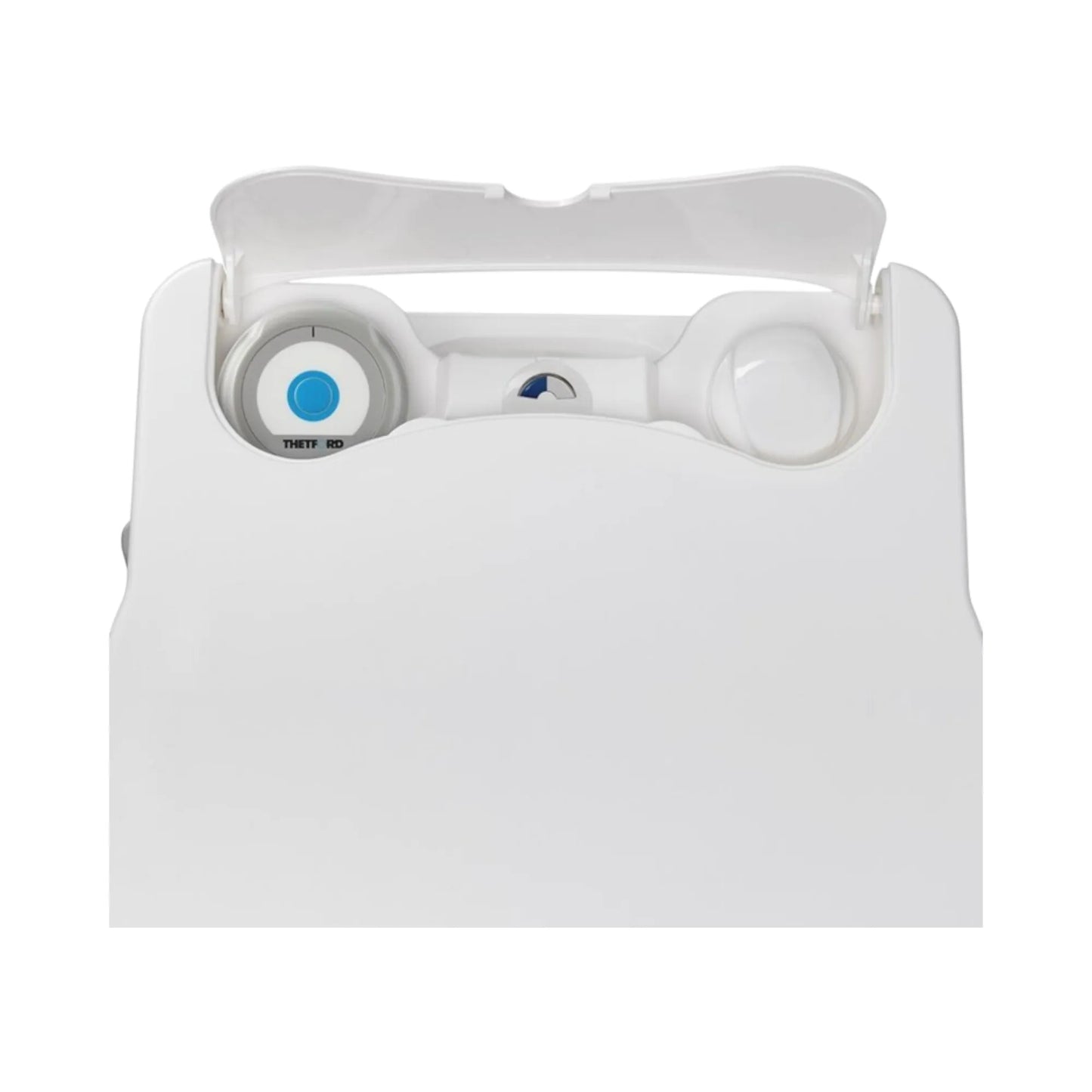 portable camping toilet 565e electric flush and waste tank