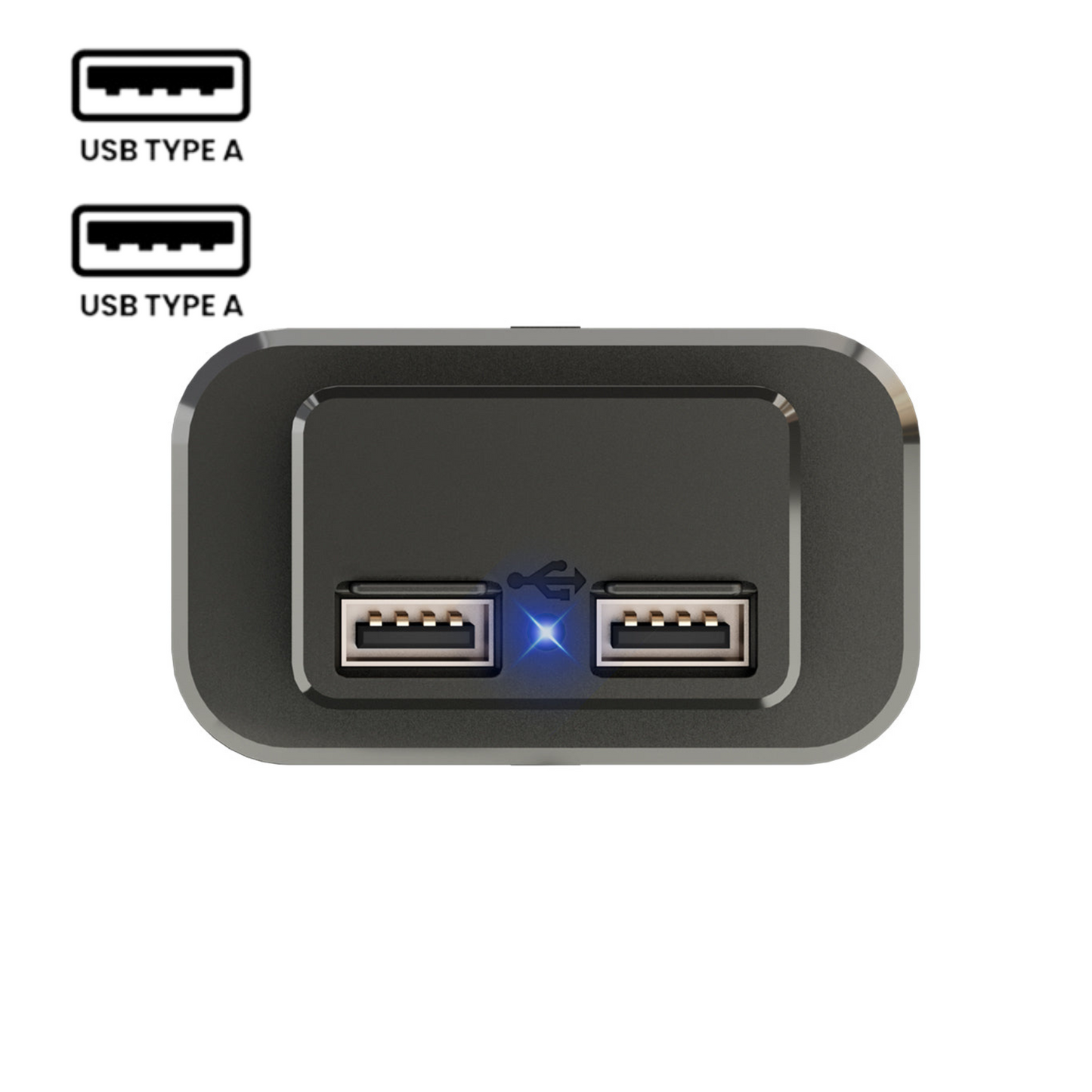 DuoCharge USB-A Surface Mount 12-24v