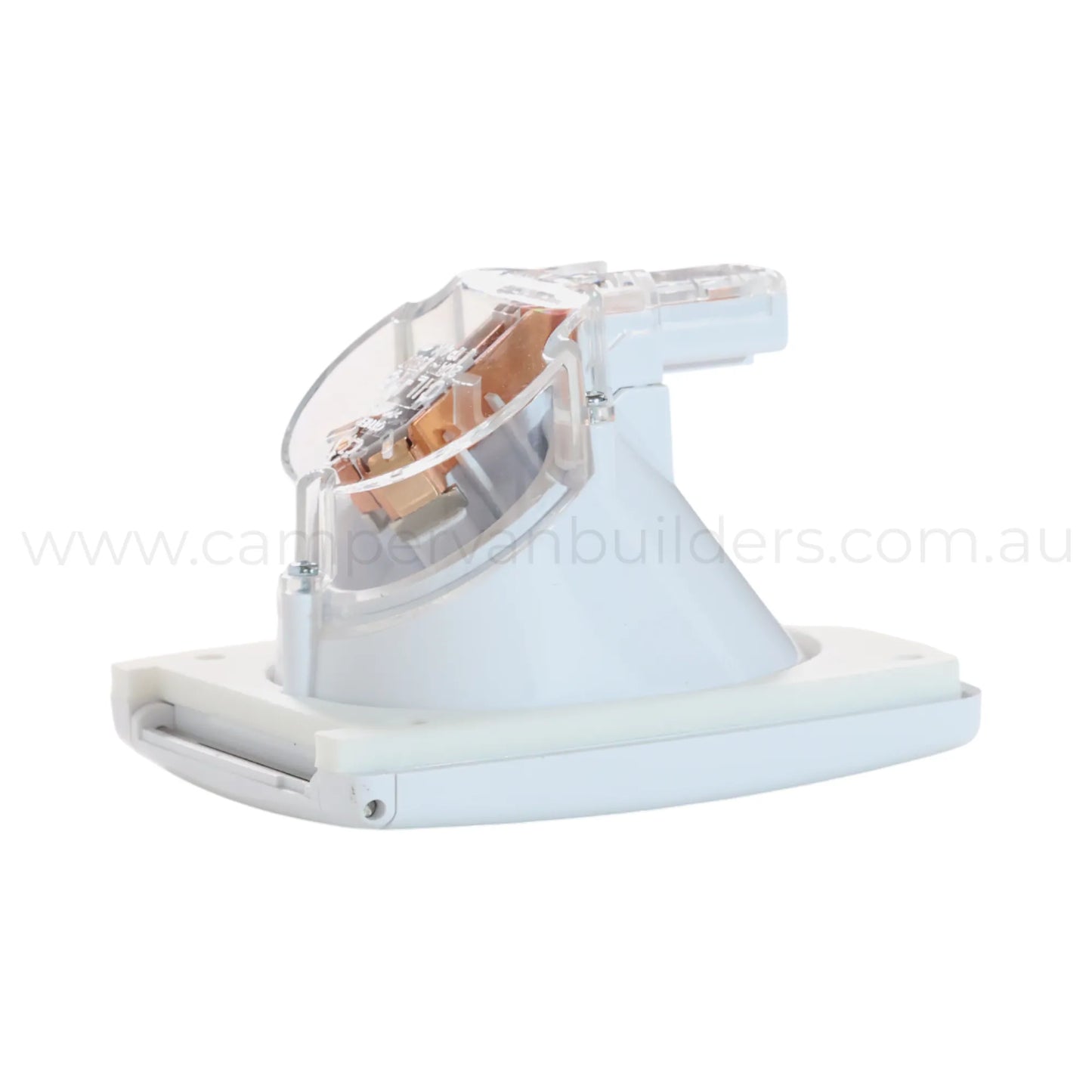 rv white 15a 240v mains inlet for powered camping and internal 240v circuits