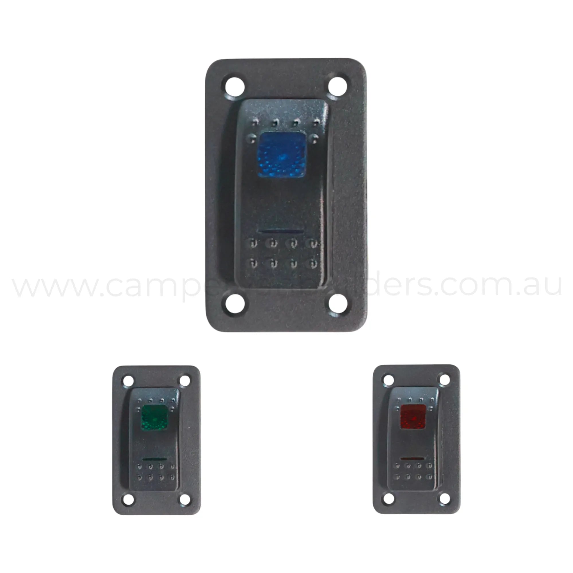 1 Way Rocker Switch Panel Dual LED (Red, Green or Blue) – Campervan ...