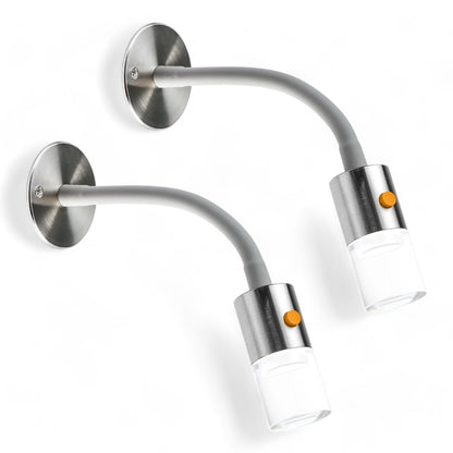 Pair of Aluminum Reading Lights with Dimming