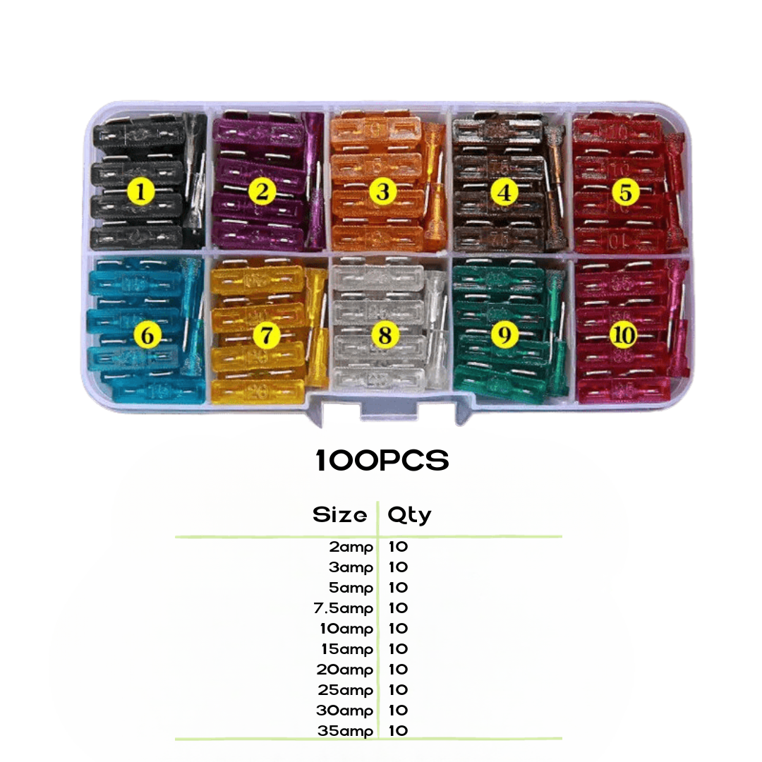 Blade Fuse Mixed 100 Pack Fuses