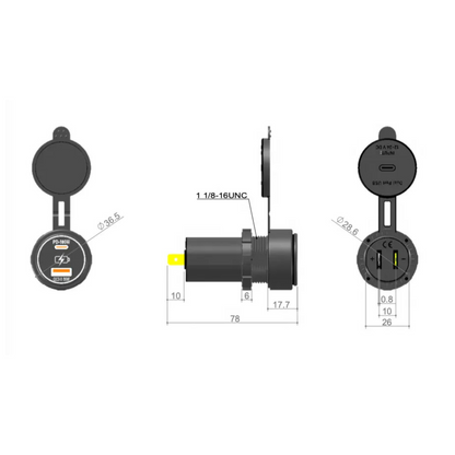 100w USBC Quick Charger PD 12-24v