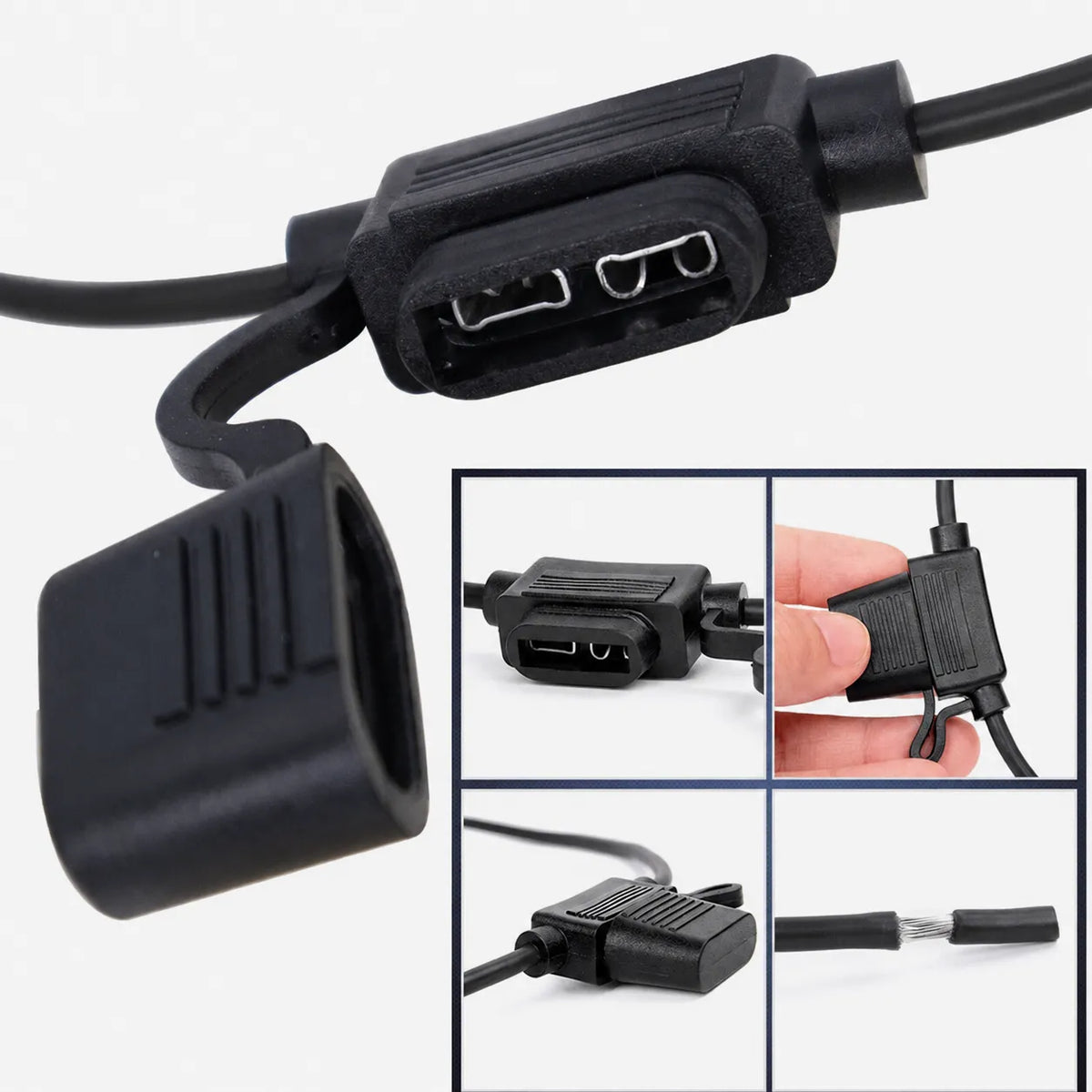 10AWG inline fuse holder for reliable circuit protection in vehicle installations
