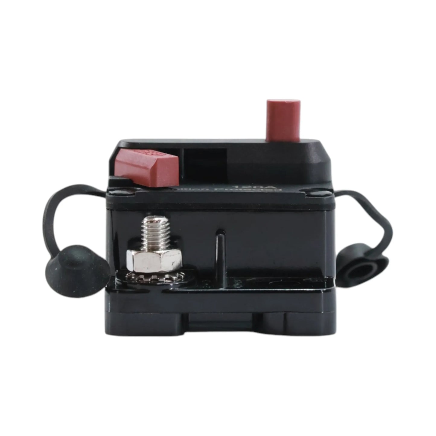 Resettable 120A circuit breaker for off grid power systems and vehicle installations