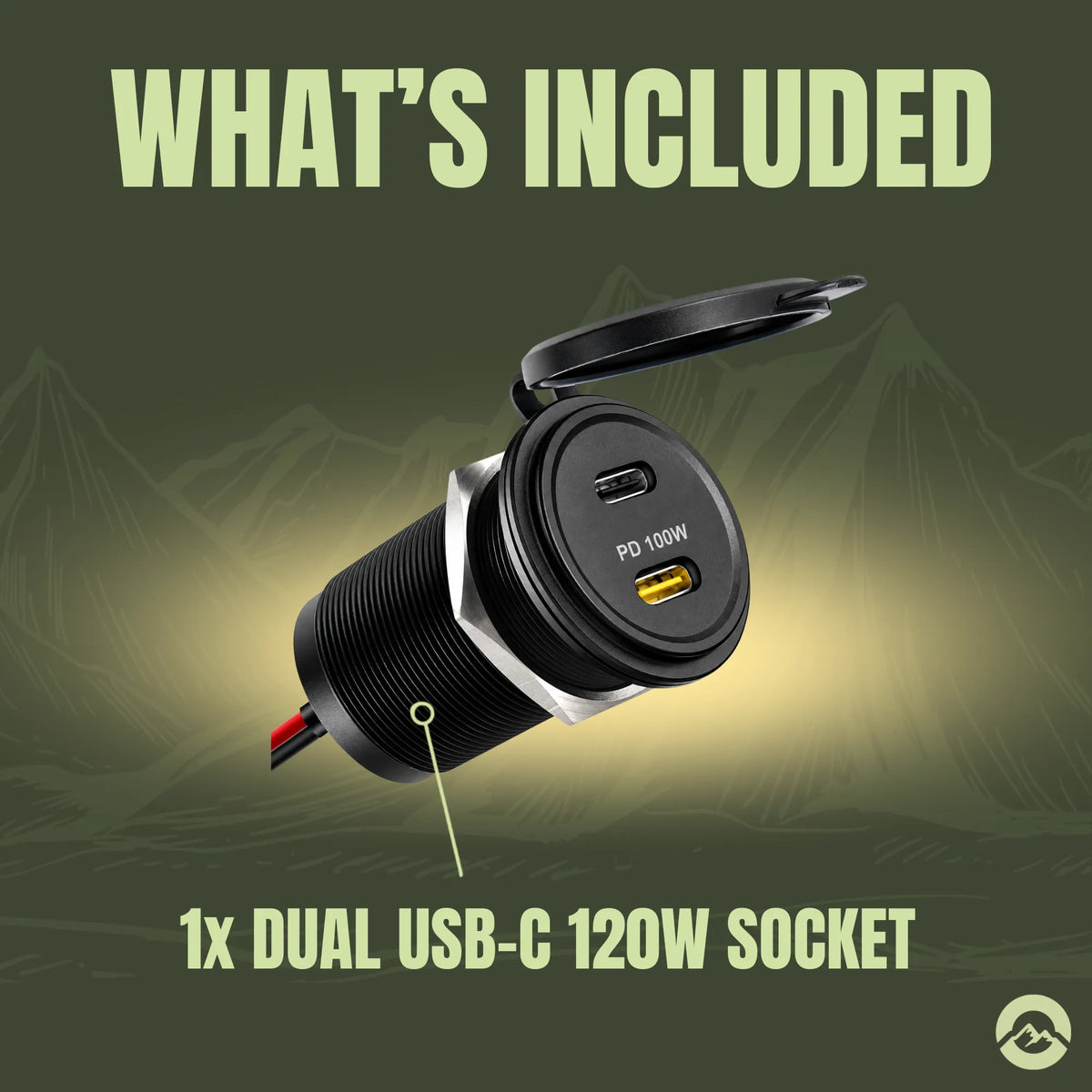 120W Treklo RV dual USB C outlet with flush fitting design for clean interior installations