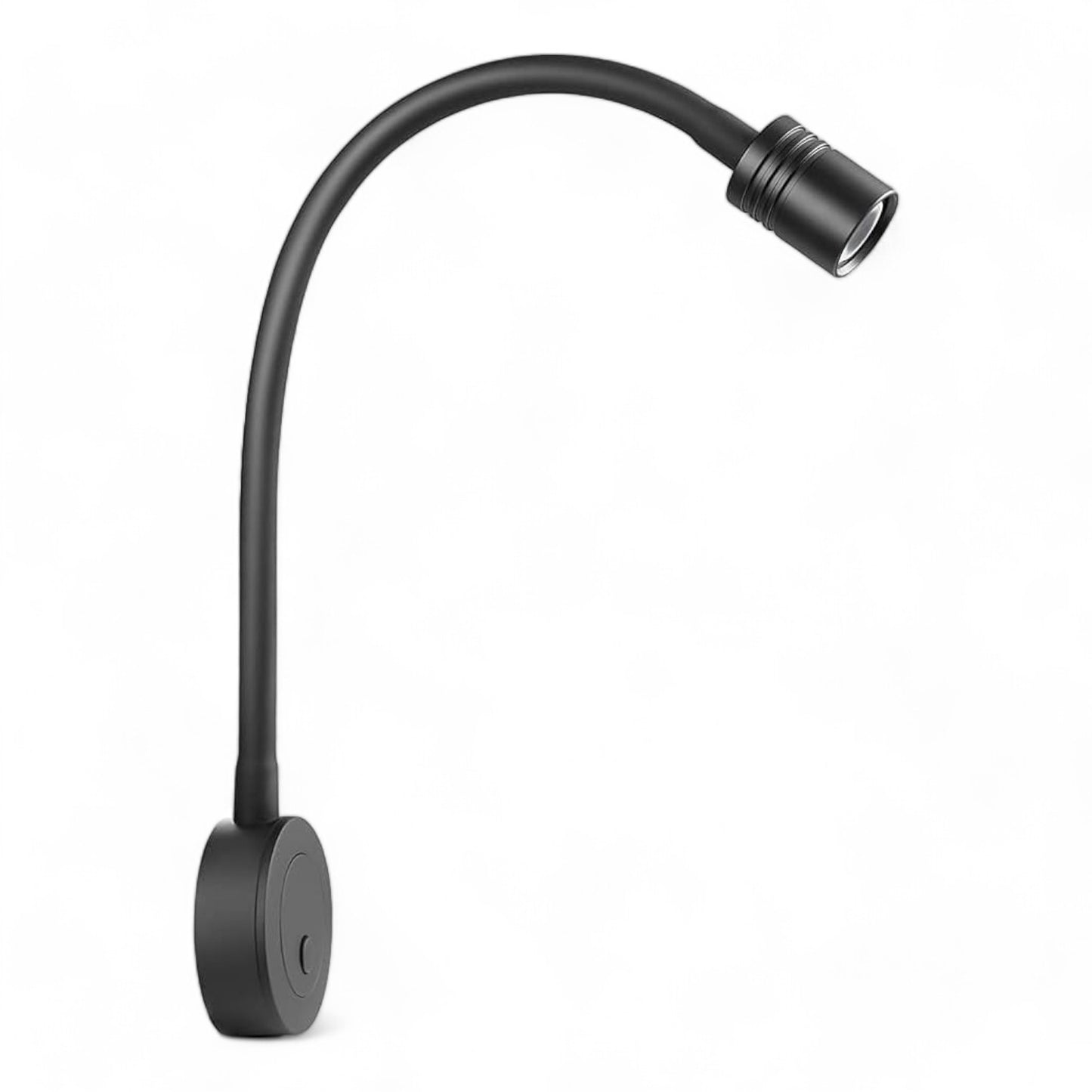 Pro-style dimmable wall reading light in neutral view