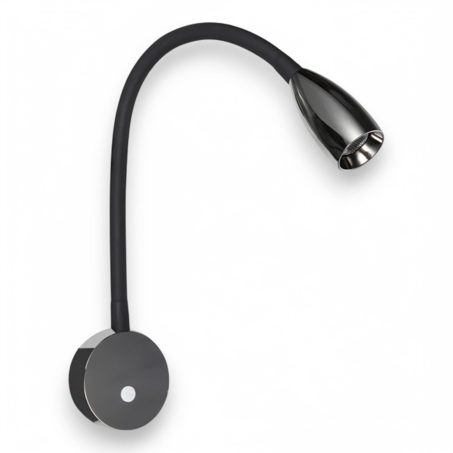 gun metal gloss black LED wall reading light