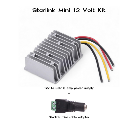 12 Volt Starlink Mini DIY kit for powering your dish from a 12v battery system