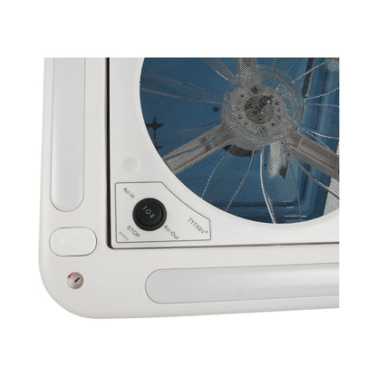 caravan shower roof vent 12v with LED light and tint