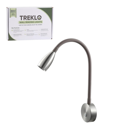 12v and 24v Orb wall reading light in nickel for caravan and campervan interiors