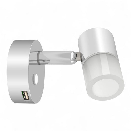 chrome 12v LED swivel reading light