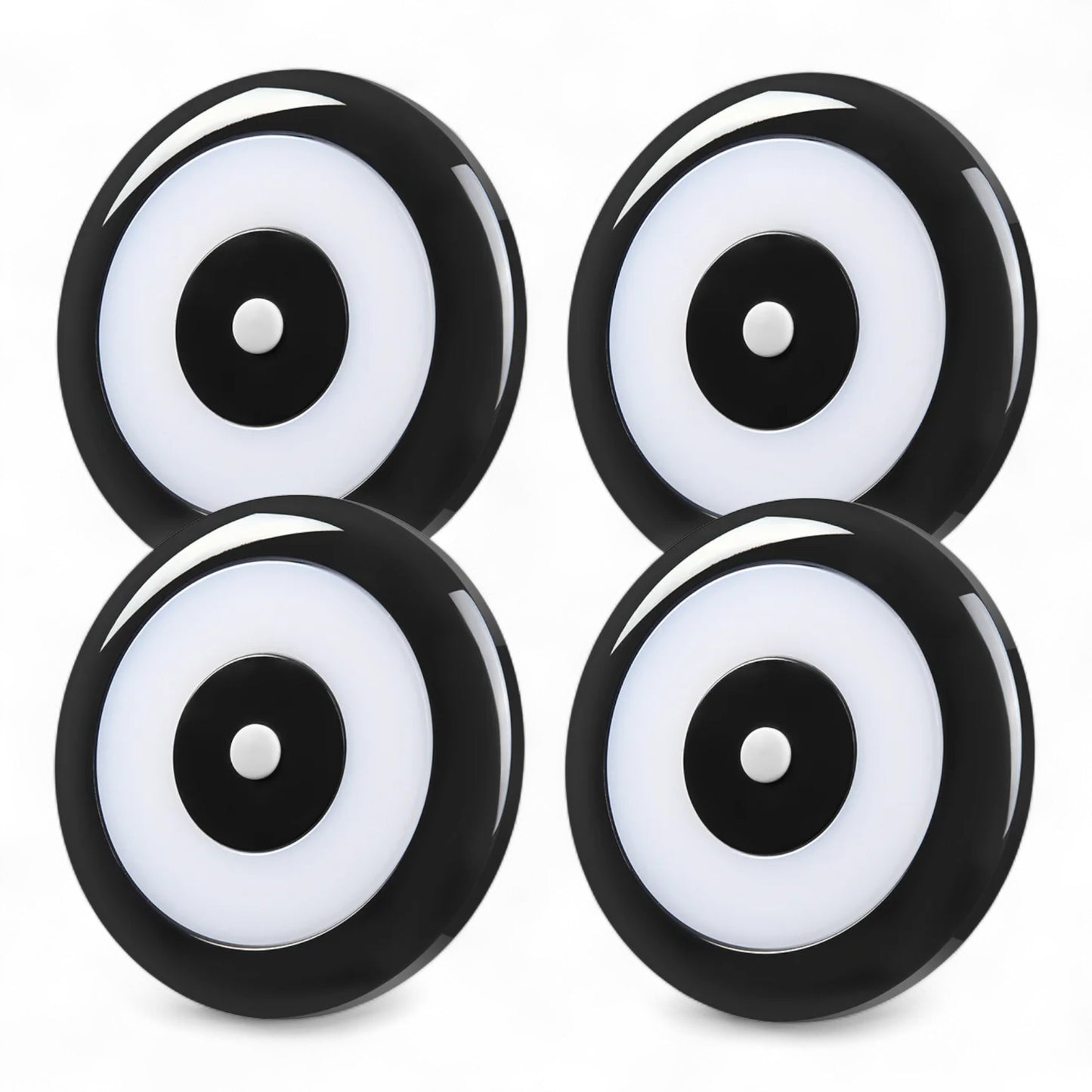 compact black 12v dome lights shown as a set of four