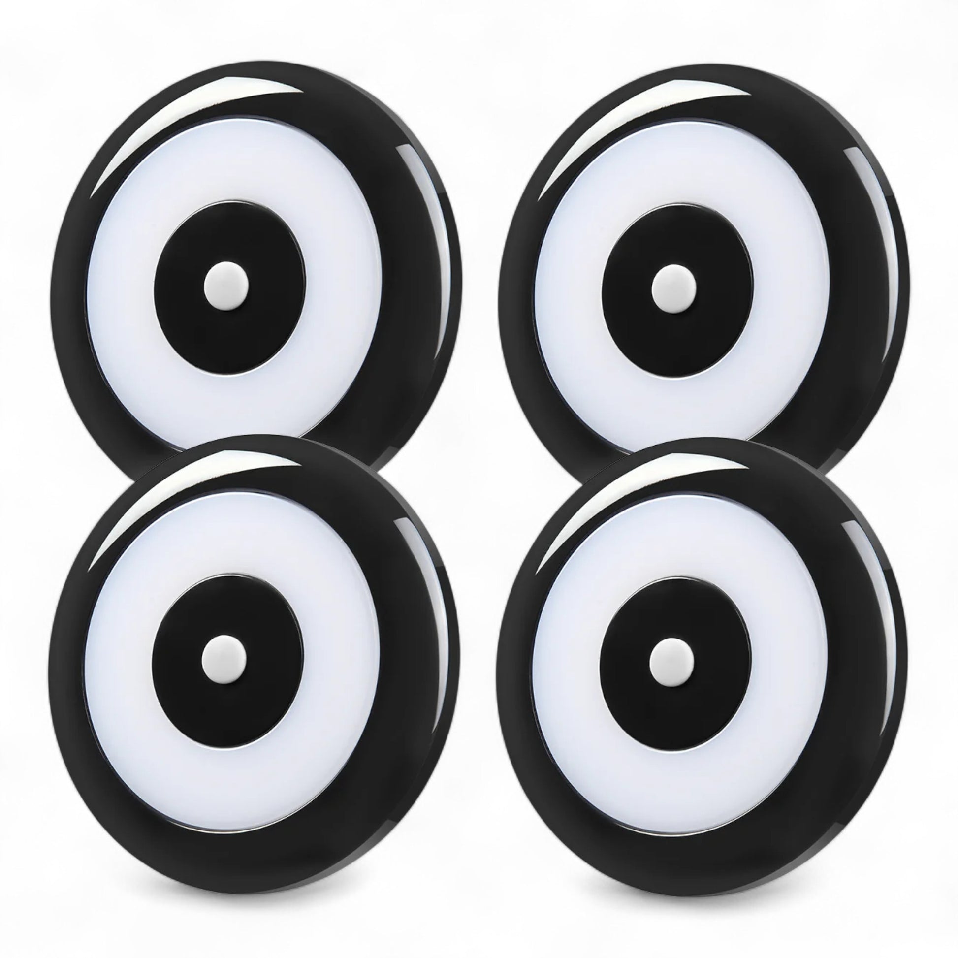 compact black 12v dome lights shown as a set of four