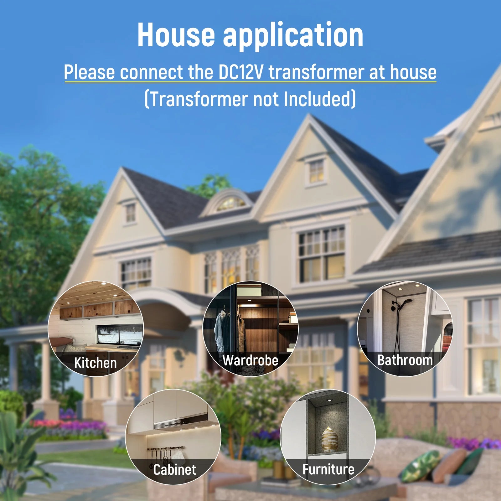 white finish 12v downlight with cool illumination