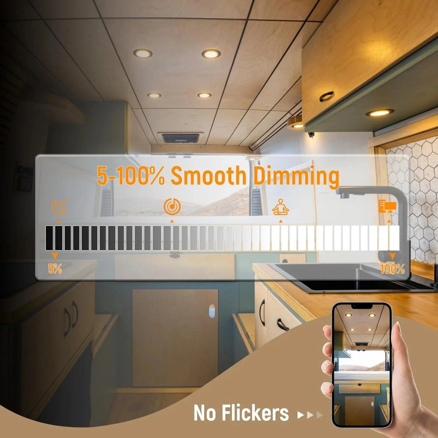 black finish 12v downlight with cool illumination