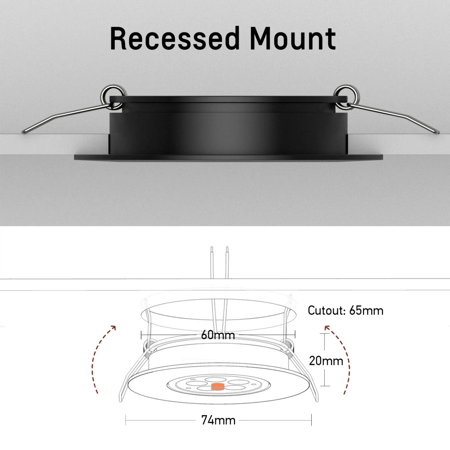 dimmable downlight emitting cool white light