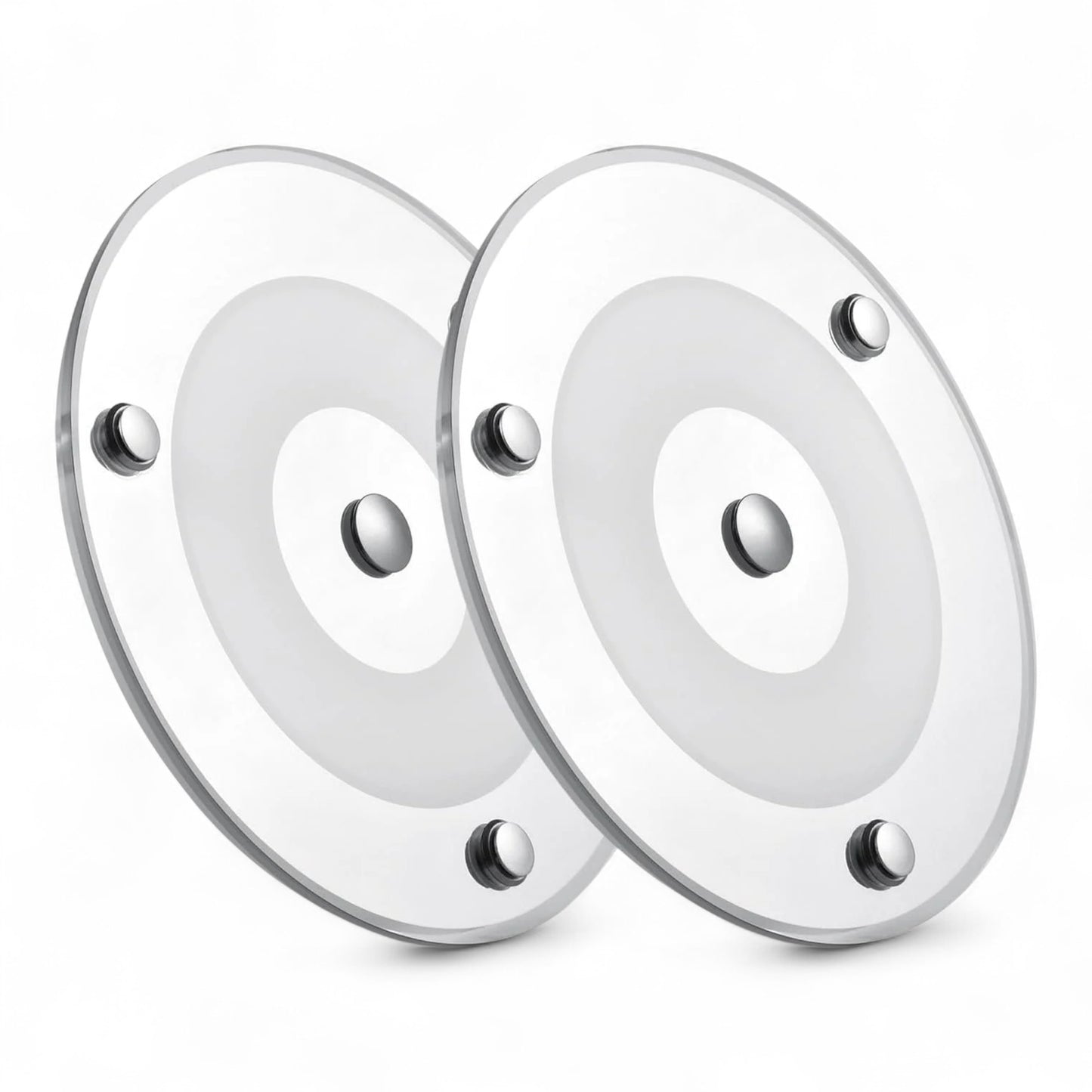 warm white 12v LED dome lights shown as a pair