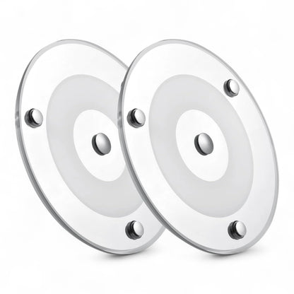 warm white 12v LED dome lights shown as a pair