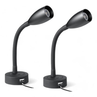 Pair of Max Reading Lights with USB and Dimming